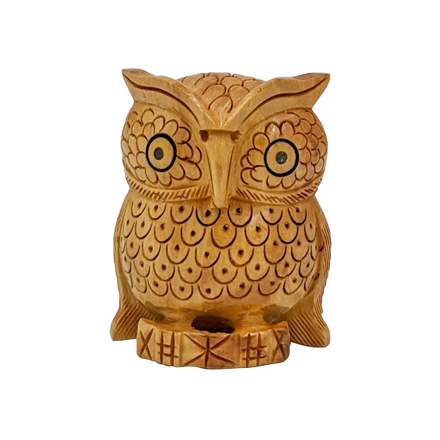 Wooden Owl Sitting Showpiece (Set of 5) Valentine In Bulk — wholesale Seasonal & Holiday by the case