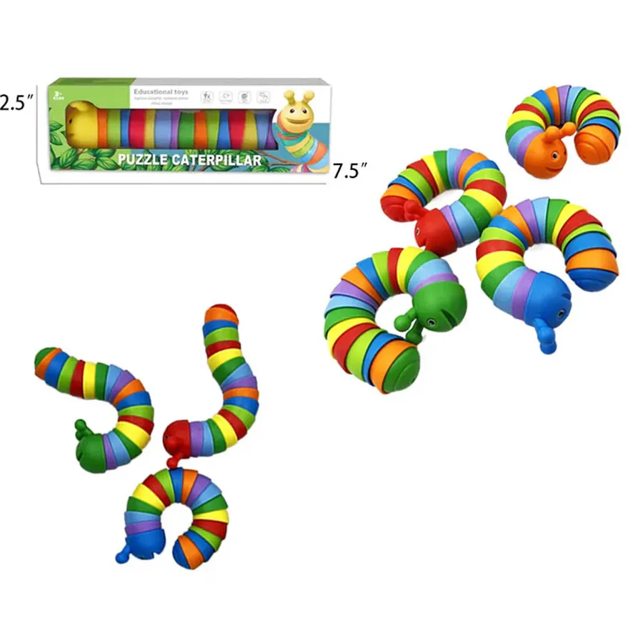 Colorful Fidget Stocking Stuffer Slug Kids Toy — wholesale Fidgets & Sensory by the case