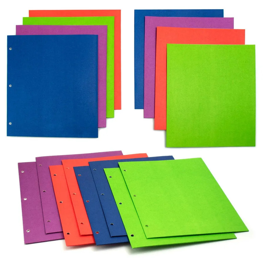 Student 2 Pocket Folders Bulk Pack 4 Colours- Back to School — wholesale More Wholesale Goods by the case