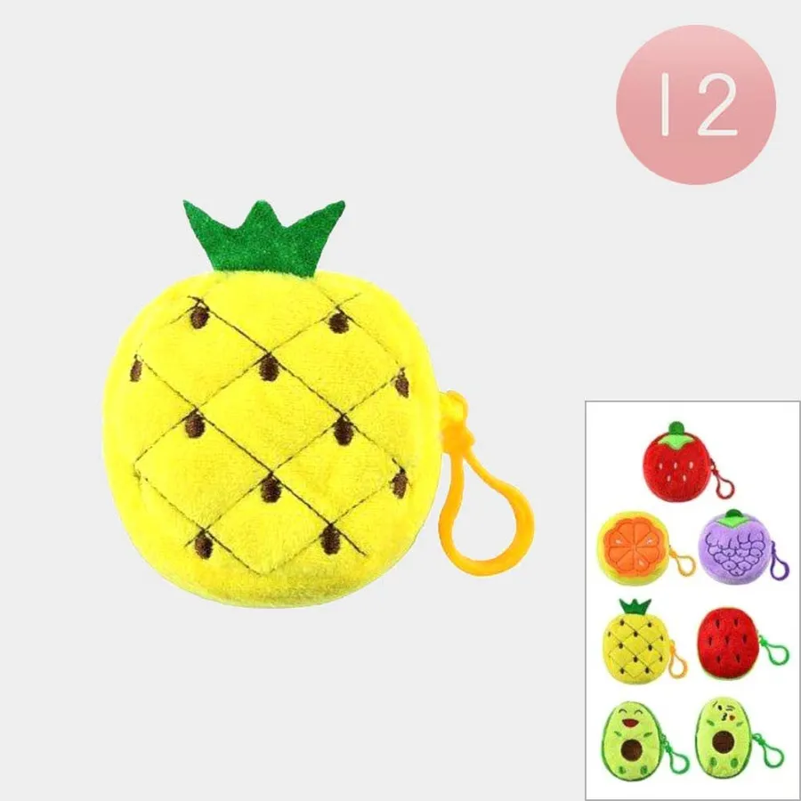 Unique Fruits Shaped Coin Purses - Assorted for Kids — wholesale Bags & Backpacks by the case