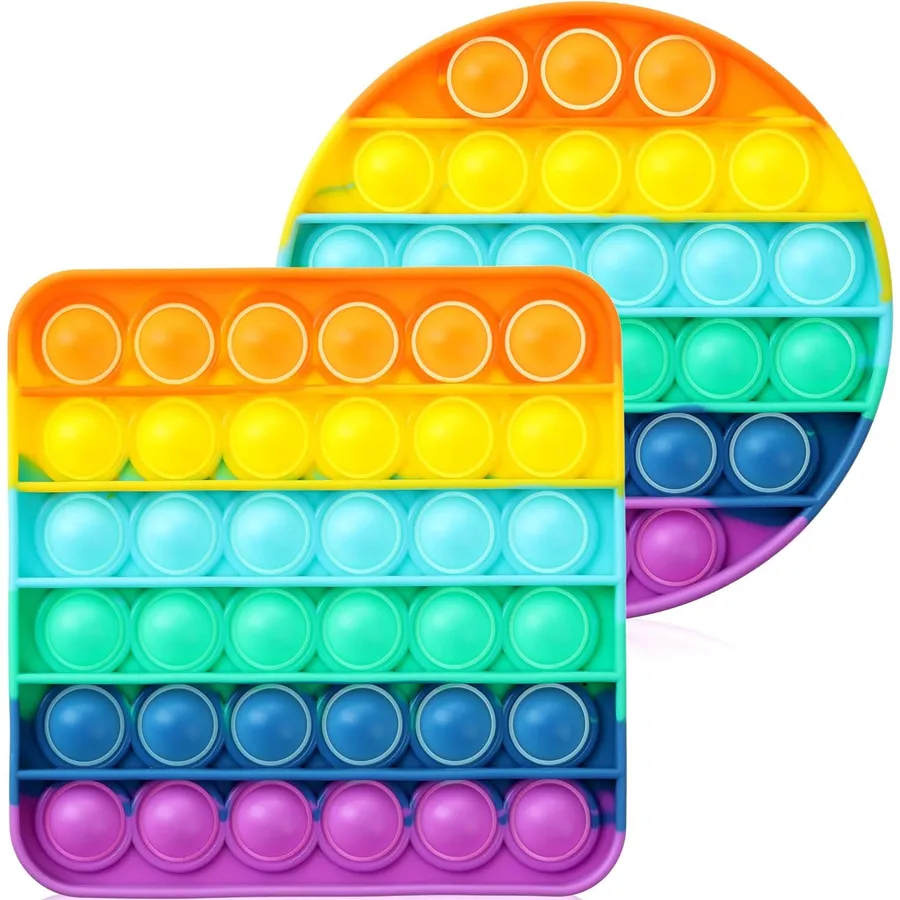 Circle & Square Pop It Fidget Kids Toy- In Bulk — wholesale Fidgets & Sensory by the case