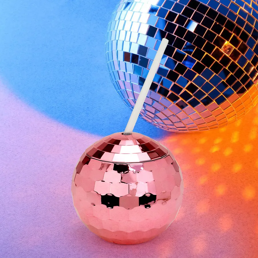 Disco Ball Party Cup with Straw — wholesale Party & Gifts by the case