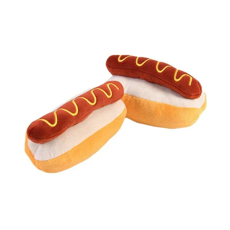 Hot Dog Plush Chew Toy - Bulk — wholesale Plush & Squishies by the case