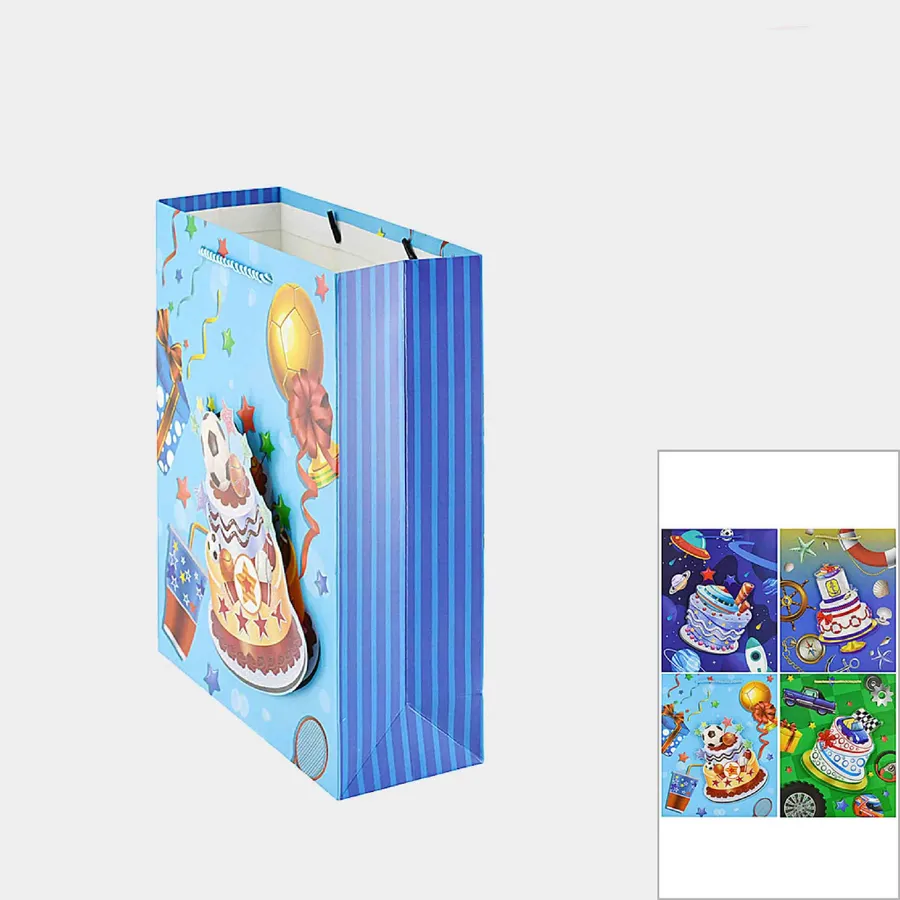 Back To School Birthday Cake Printed Gift Bag — wholesale Party & Gifts by the case