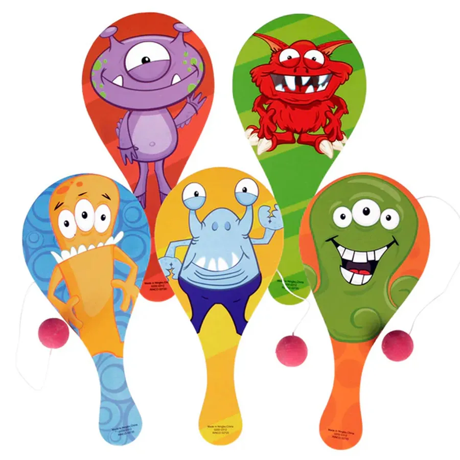 Monster Paddle Ball Fun Game Kids Toy- Assorted — wholesale Toys & Games by the case