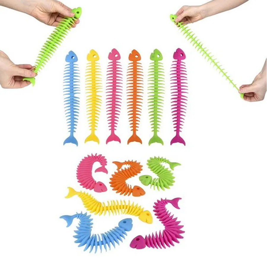Sensory Toy Fish Stretch Strings - Assorted Kids Squishy Fidget Toy — wholesale Fidgets & Sensory by the case