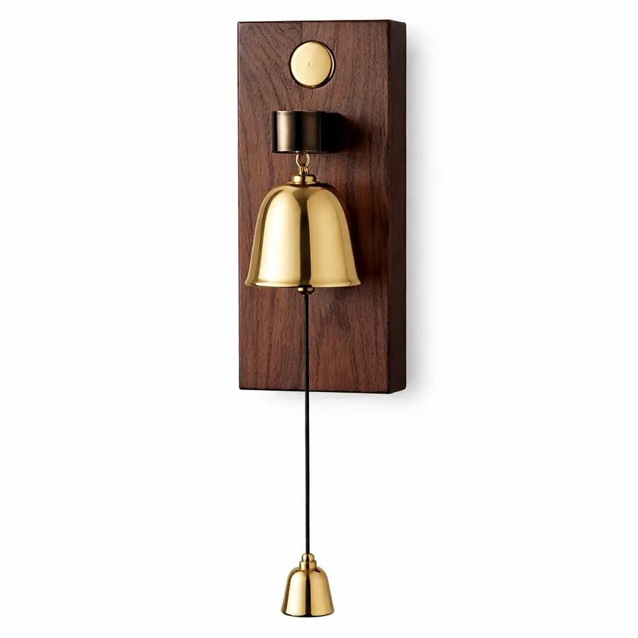 Zen Entry Magnetic Door Chime - Solid Walnut & Brass — wholesale Home & Décor by the case