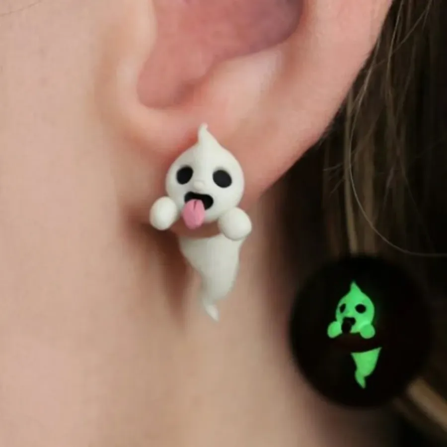Noctilucent Ghost Stud Earrings for Women and Men — wholesale Apparel & Accessories by the case