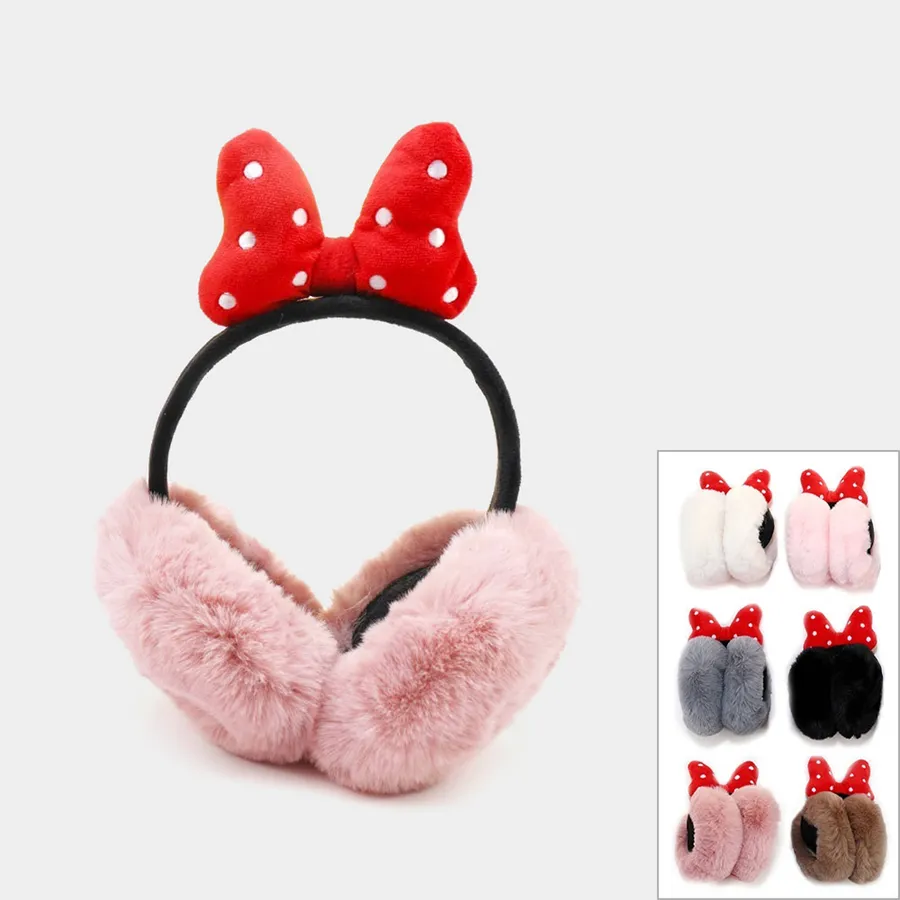 Bow Plush Earmuffs For Kids - Assorted — wholesale Plush & Squishies by the case