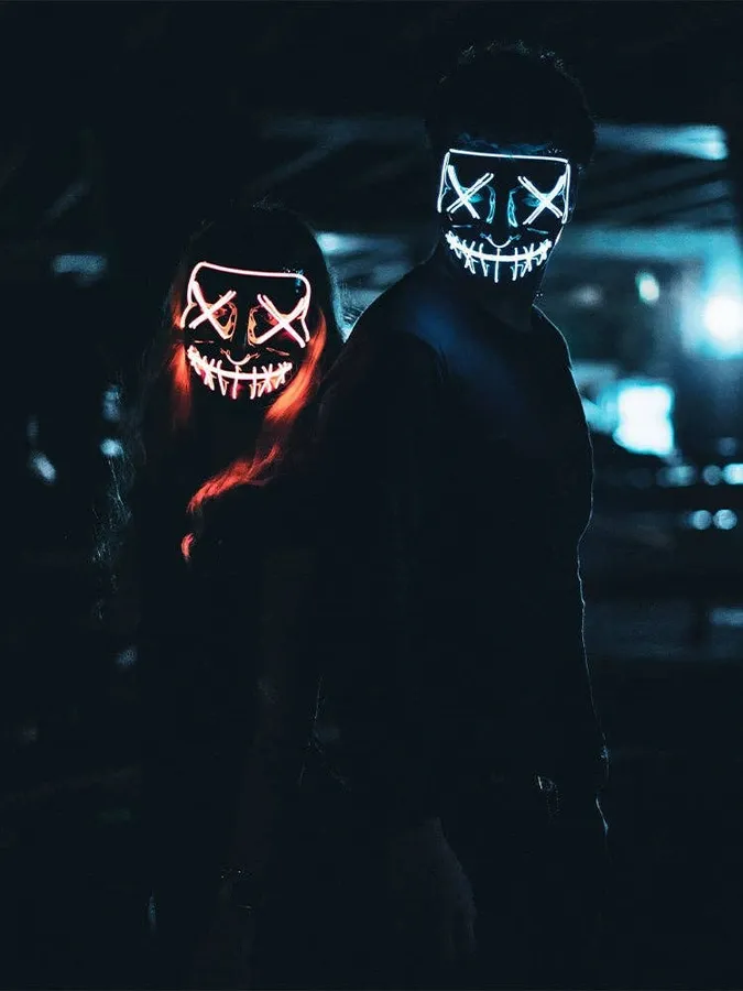 LED Mask Horror Party Props Home Décor — wholesale Party & Gifts by the case