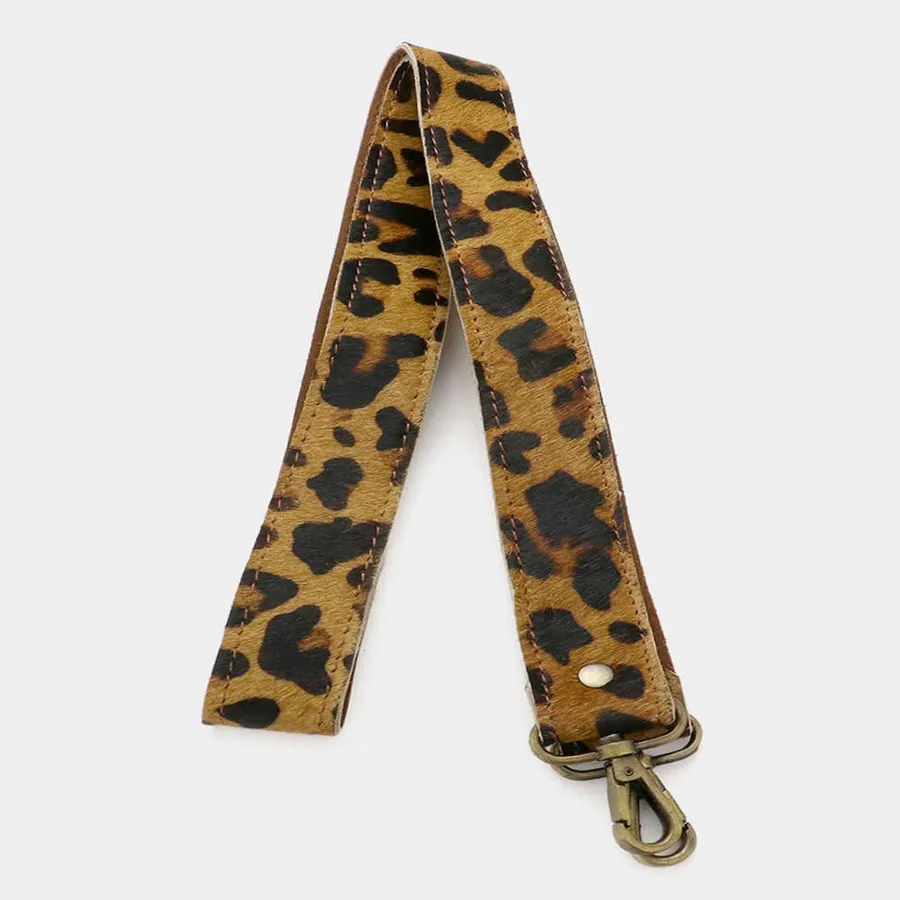 Luxurious Genuine Fur Calf Leopard Patterned Bag Strap — wholesale Bags & Backpacks by the case