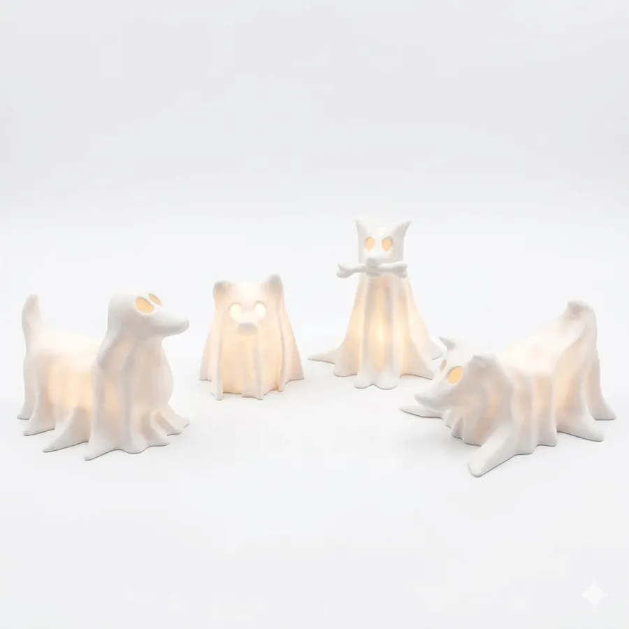Ghost Dog LED Halloween Decor – Spooky Cute Figurine — wholesale Seasonal & Holiday by the case