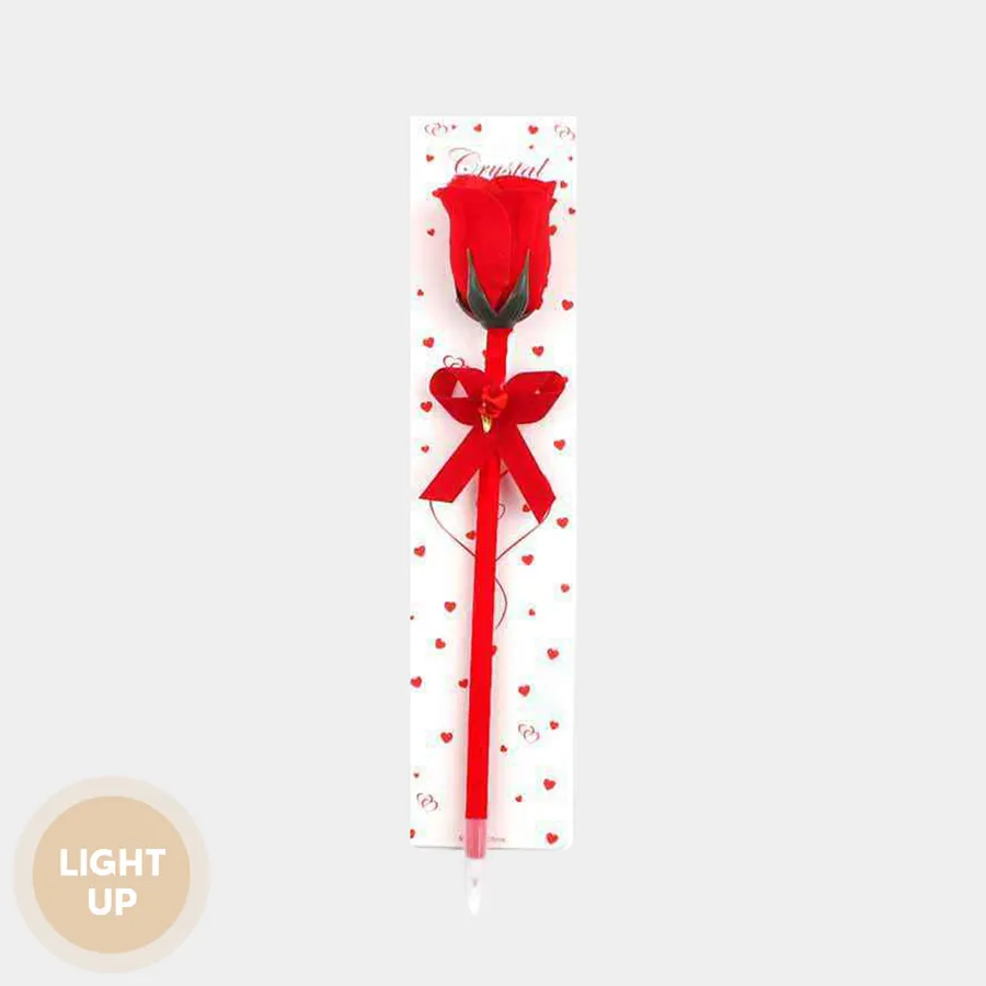 Light Up Rose Stem Ball Pens For Valentine Day — wholesale Seasonal & Holiday by the case