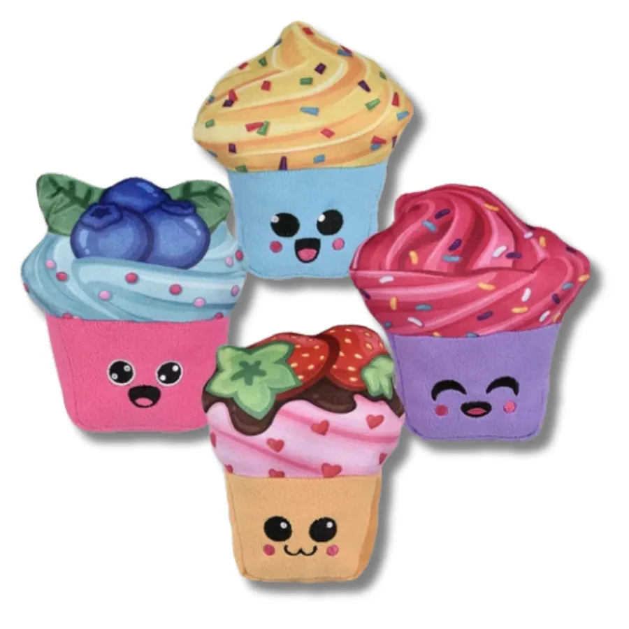 Rainbow Cupcakes Soft Plush Kids Toy- Assorted — wholesale Plush & Squishies by the case