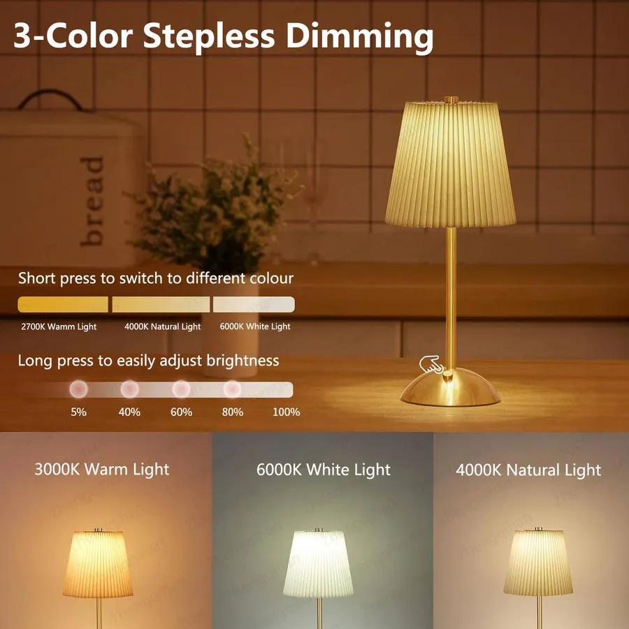 LED Touch Table Lamp – Rechargeable Wireless Night Light — wholesale Home & Décor by the case