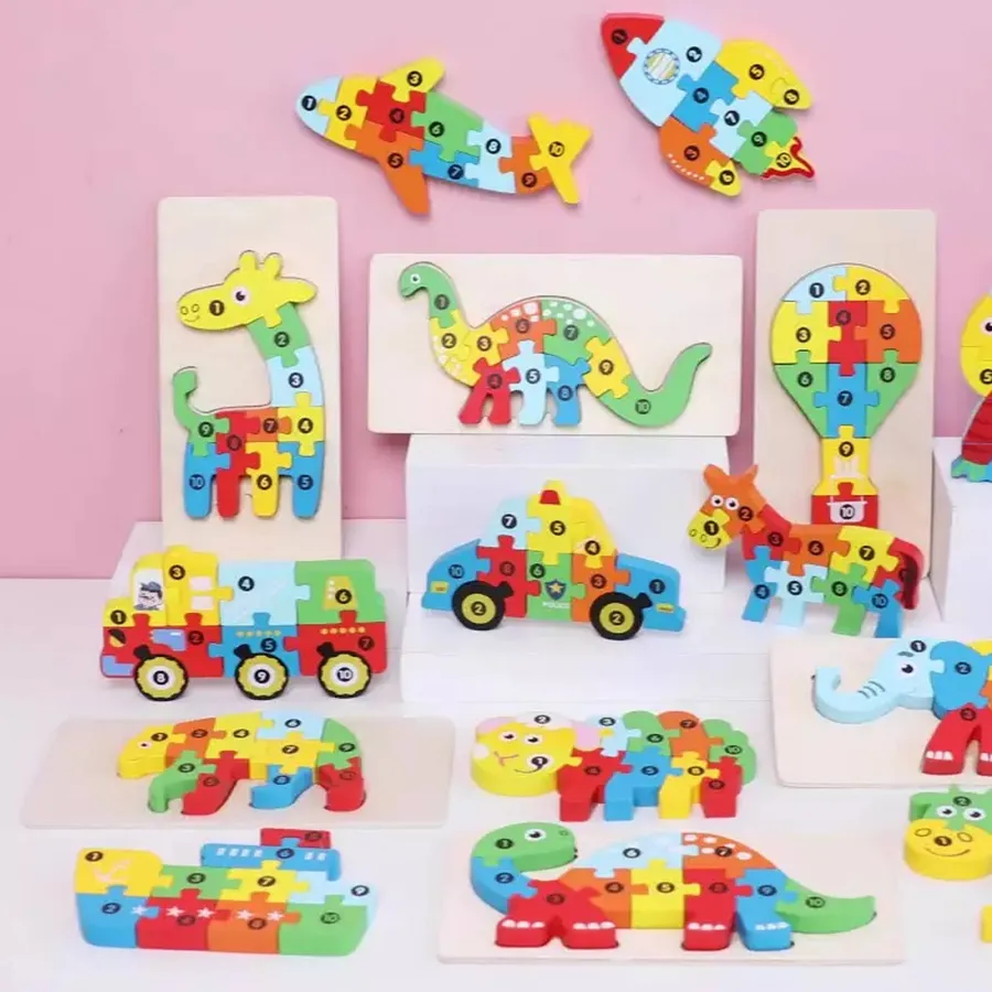 Educational Wooden Puzzles For Kids in Bulk - Assorted — wholesale Toys & Games by the case