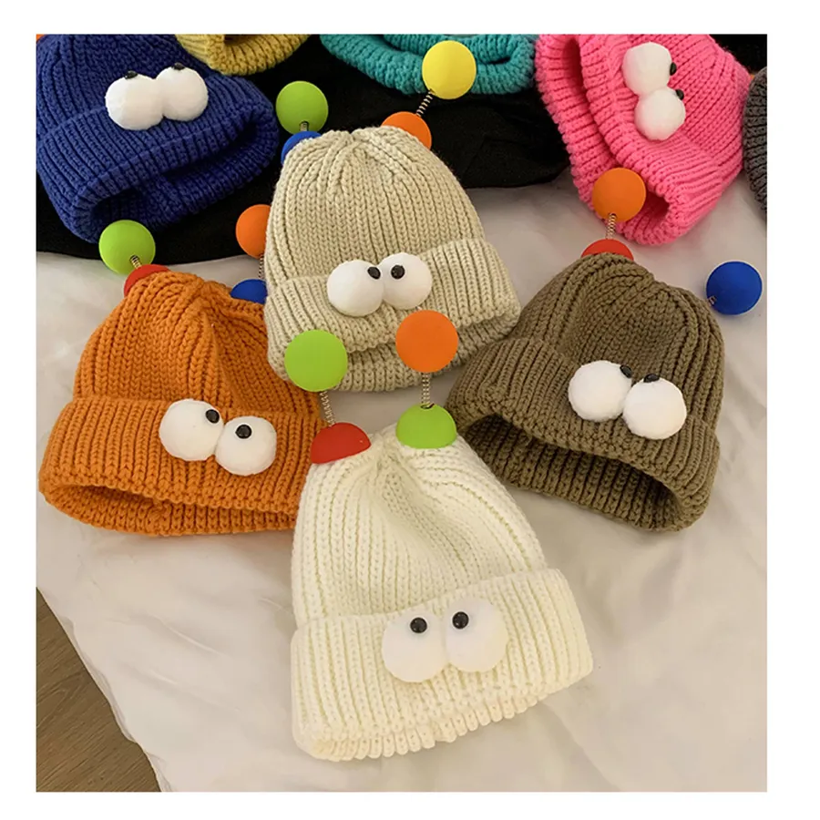 Big Eyes Beanies Caps For Kids - Assorted — wholesale Apparel & Accessories by the case
