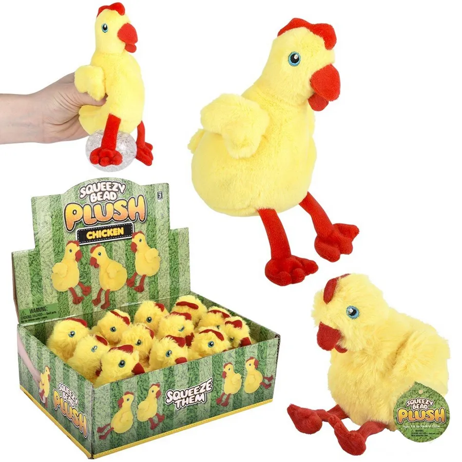 Chicken Squeezy Bead Plush Kids Toy — wholesale Plush & Squishies by the case