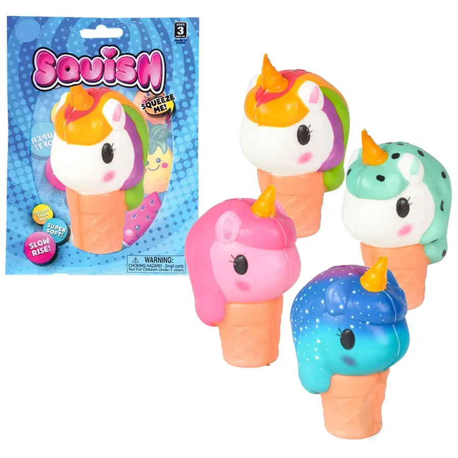 Squish Unicorn Ice Cream Kids Toys — wholesale Plush & Squishies by the case