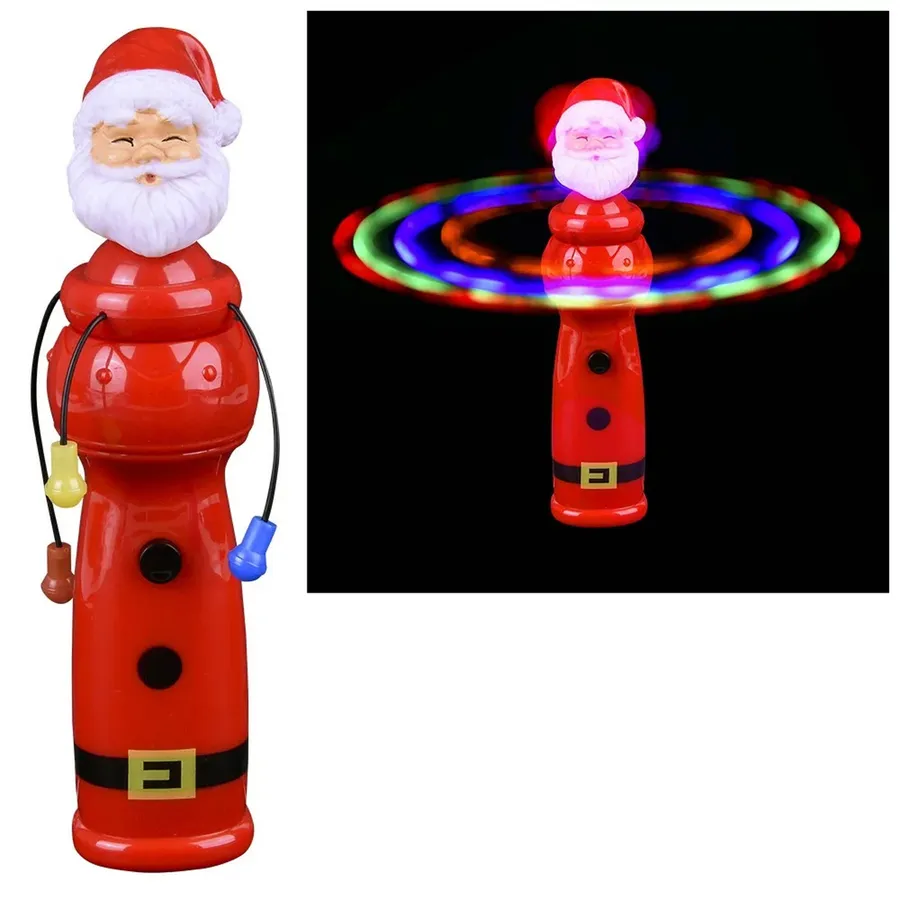 Santa Light-Up Spinning Orbit Wand Kids Toy — wholesale Toys & Games by the case