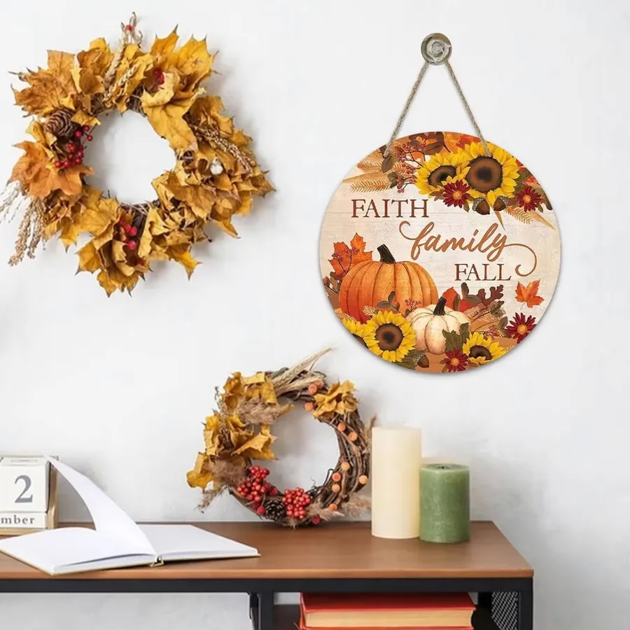Round Hanging Sign For Wall - Assorted — wholesale Home & Décor by the case