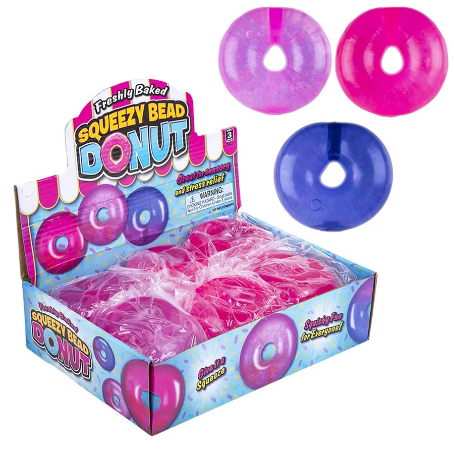 Donuts Squeeze Beads Fidget Kids Toy- Assorted — wholesale Fidgets & Sensory by the case