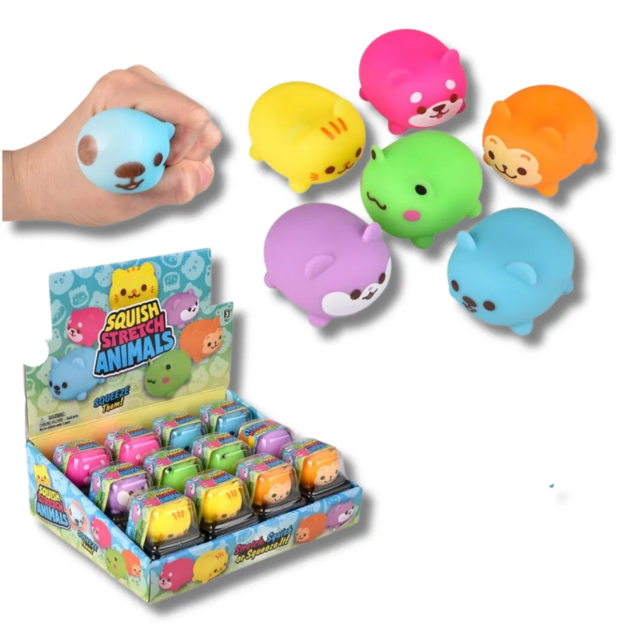 Mini Animals Soft Squish Squeezy Kids Toy- Assorted — wholesale Plush & Squishies by the case