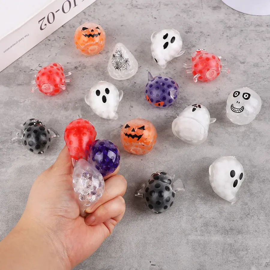 Halloween Pumpkin & Ghost Squeeze Fidget Balls - Assorted — wholesale Fidgets & Sensory by the case