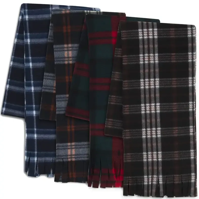 Winter Adult Fleece Scarves 60'*8'' With Fringe — wholesale Apparel & Accessories by the case