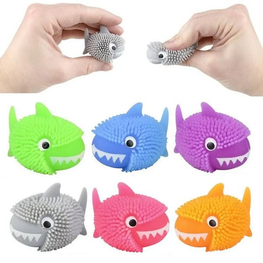 Puffer Shark Fidget Kids Toy- Assorted — wholesale Fidgets & Sensory by the case