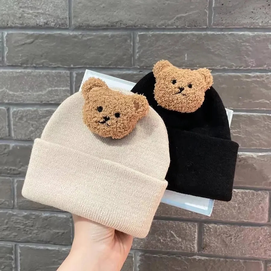 Cartoon Bear Baby Knitted Hat For Kids - Assorted — wholesale Apparel & Accessories by the case
