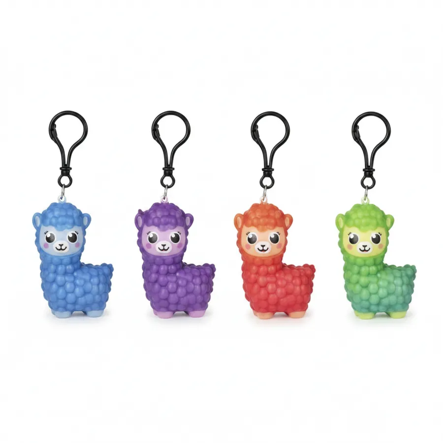 Alpaca Squishy Backpack Clip - Mini Sensory Fidget Toy & Cute Stress Relief Keychain — wholesale Fidgets & Sensory by the case
