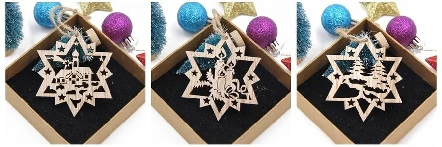 12PCS Wooden Snowflake Ornaments for Decor — wholesale Home & Décor by the case