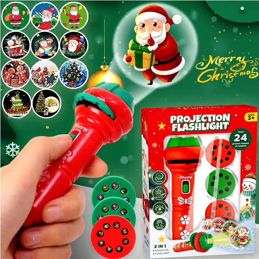 Santa Projector Flashlight Kids Toys — wholesale Toys & Games by the case