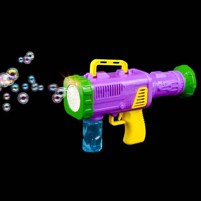 Light Up Mardi Gras Bubble Blaster Kids Toy — wholesale Seasonal & Holiday by the case