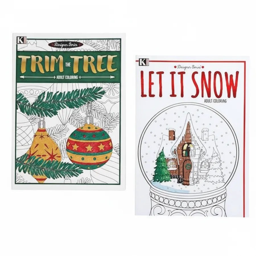 Christmas Holiday Adult Coloring Book - Seasonal Tabletop Home Decor Accent — wholesale Seasonal & Holiday by the case