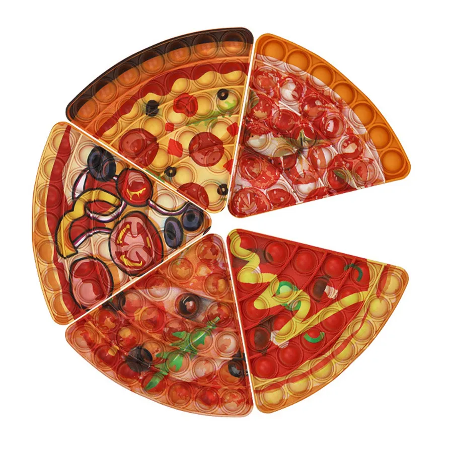 Fidget Sensory Toy Pizza Pop Bubble Stress Toys (Set of 5) — wholesale Fidgets & Sensory by the case