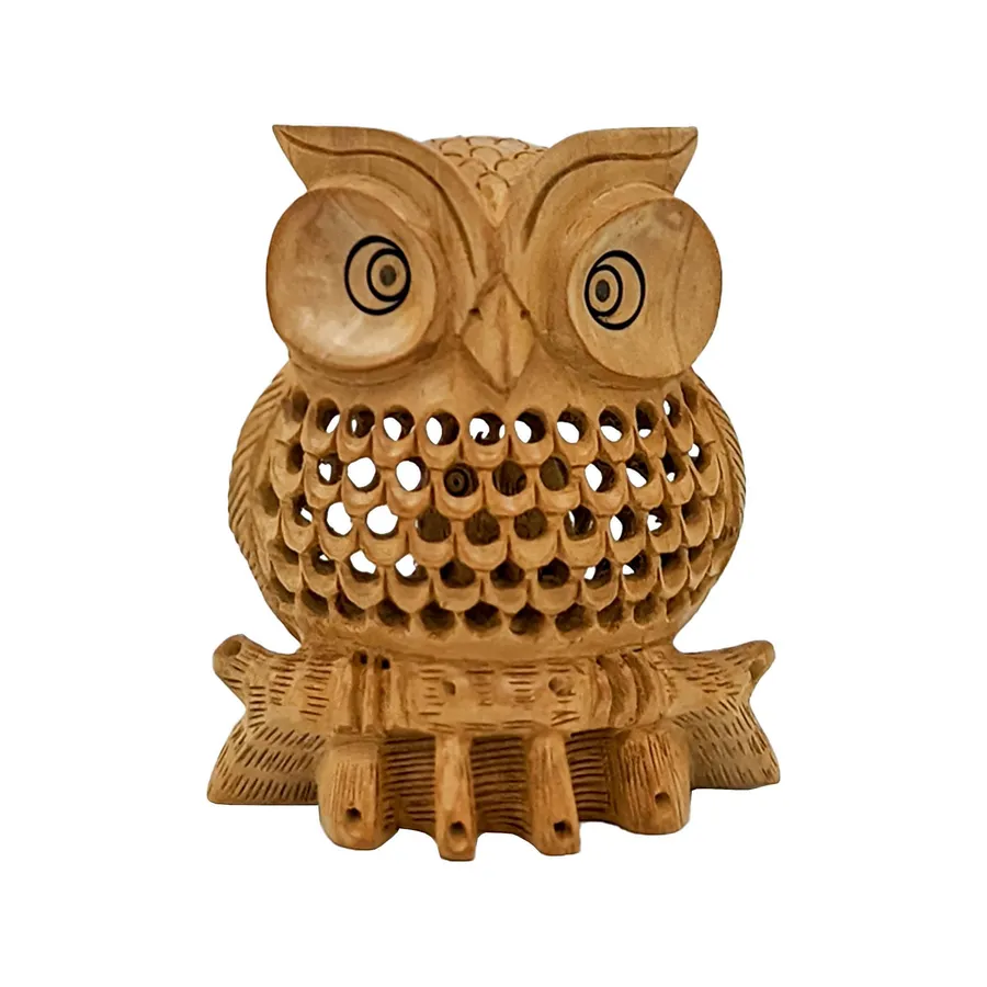Intricately Carved Owl Statue (4in) In Bulk — wholesale Home & Décor by the case