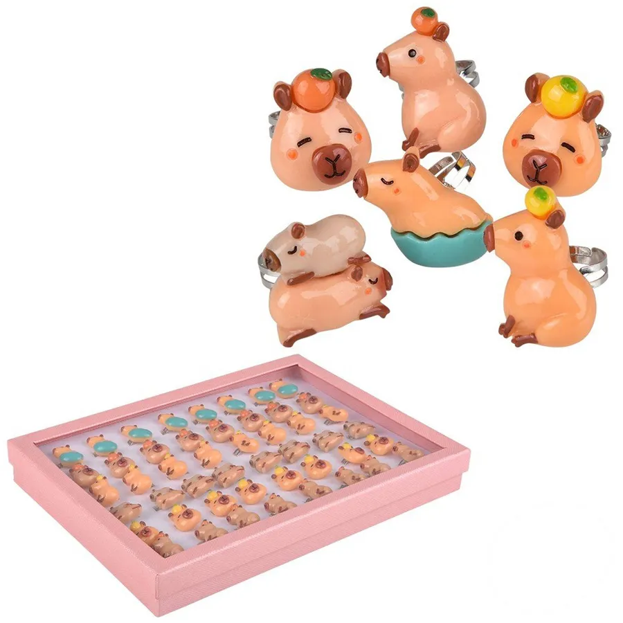 Creative Capybara Plastic Rings For Kids - Assorted — wholesale Apparel & Accessories by the case