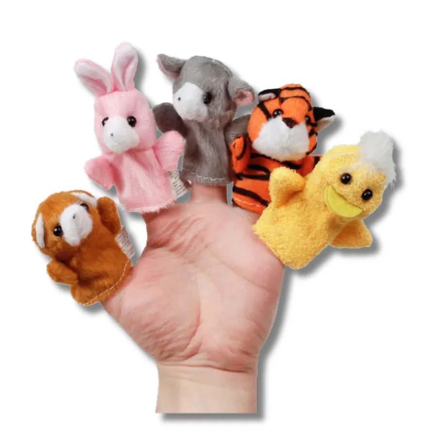 Soft Plush Animal Finger Puppets For Kids - Assorted — wholesale Plush & Squishies by the case