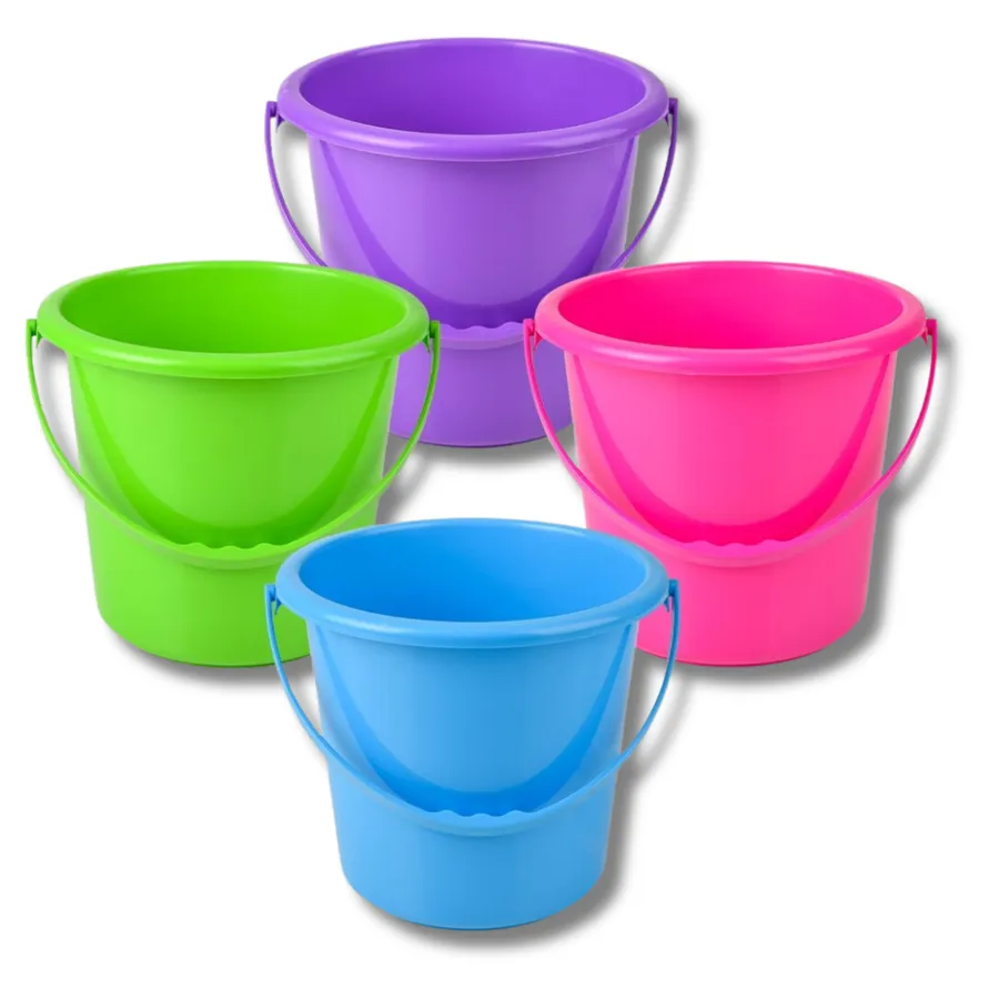 9" Summer Solid Bucket Beach & Outside Play- Assorted — wholesale Toys & Games by the case