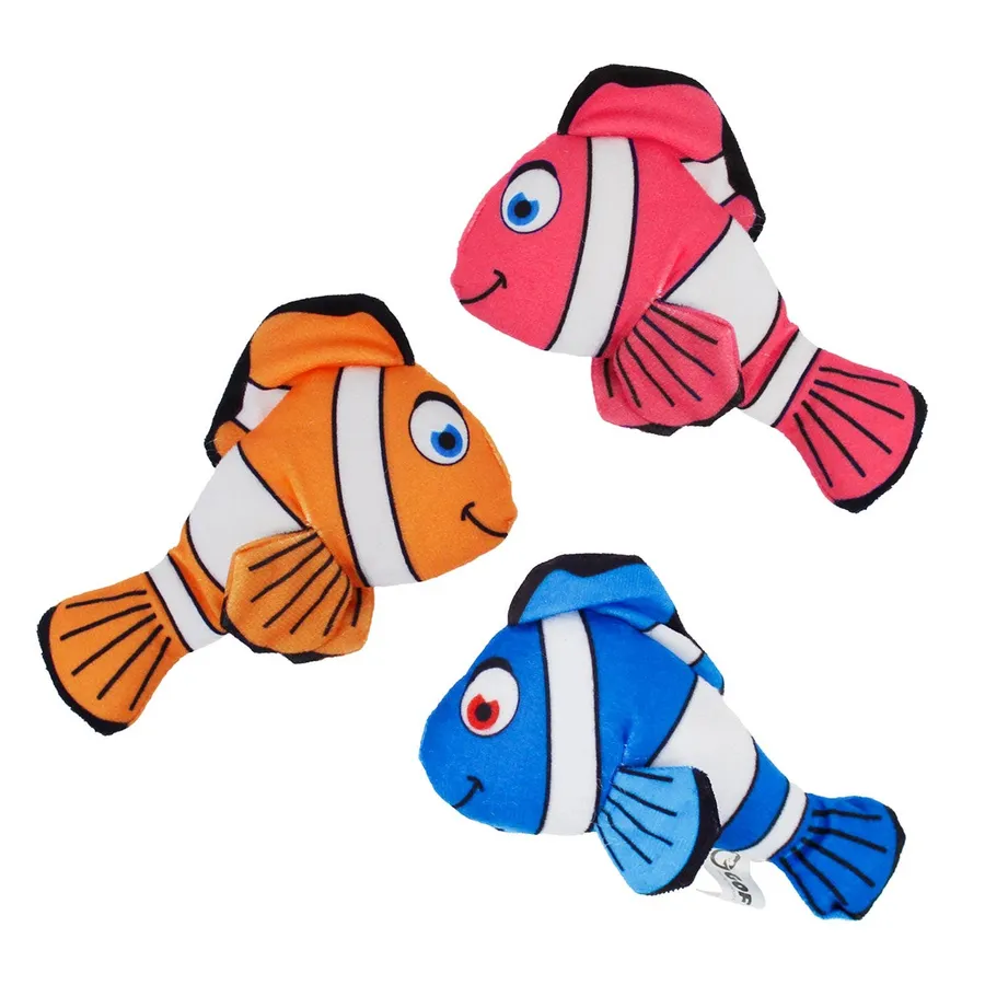 Clown Soft Plush Fish Assortment 5" — wholesale Plush & Squishies by the case