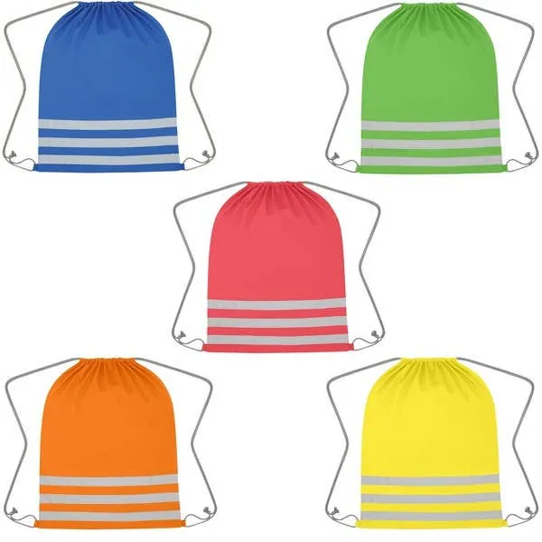 Easter Reflective Strip Safety Drawstring Backpack — wholesale Seasonal & Holiday by the case