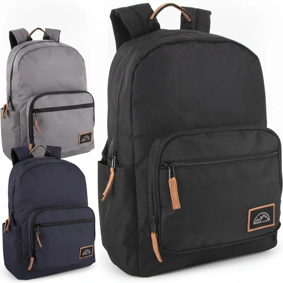 18-Inch Classic Laptop Backpack with Tech Sleeve - Durable School & Travel Daypack — wholesale Bags & Backpacks by the case