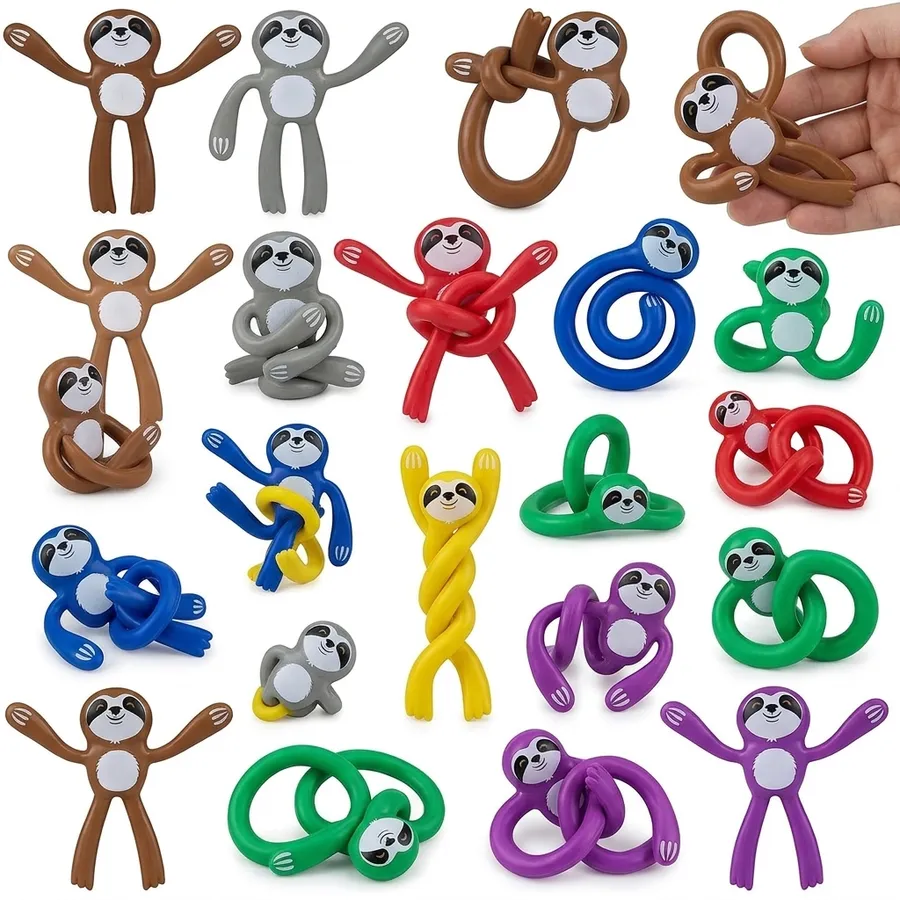 Fidget Sloth Twisty Bendable Toy - Kids Sensory Toy Party Favors — wholesale Fidgets & Sensory by the case