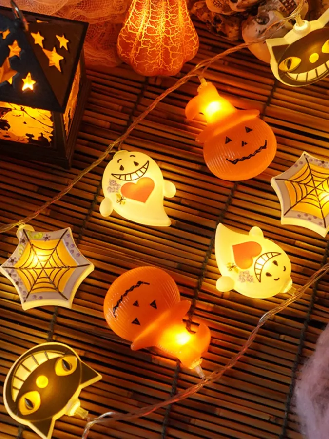 LED String Lights Skeleton Ghost Pumpkin Decor — wholesale Home & Décor by the case