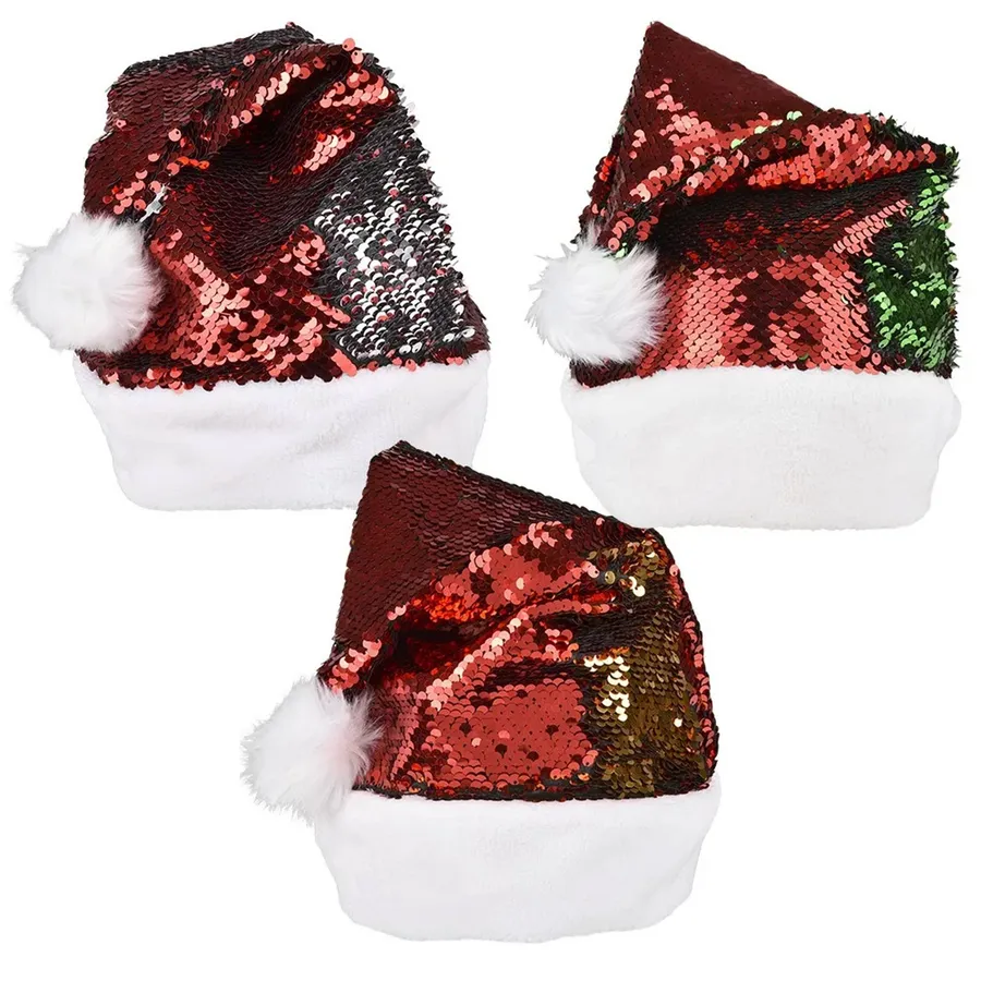 Flip Sequin Santa Kids Hat In Bulk — wholesale Apparel & Accessories by the case