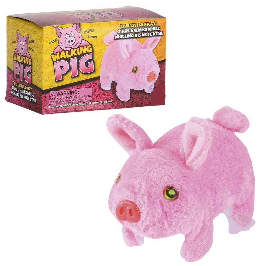 Battery-Operated Walking Pig Soft Plush Kids Toy — wholesale Plush & Squishies by the case