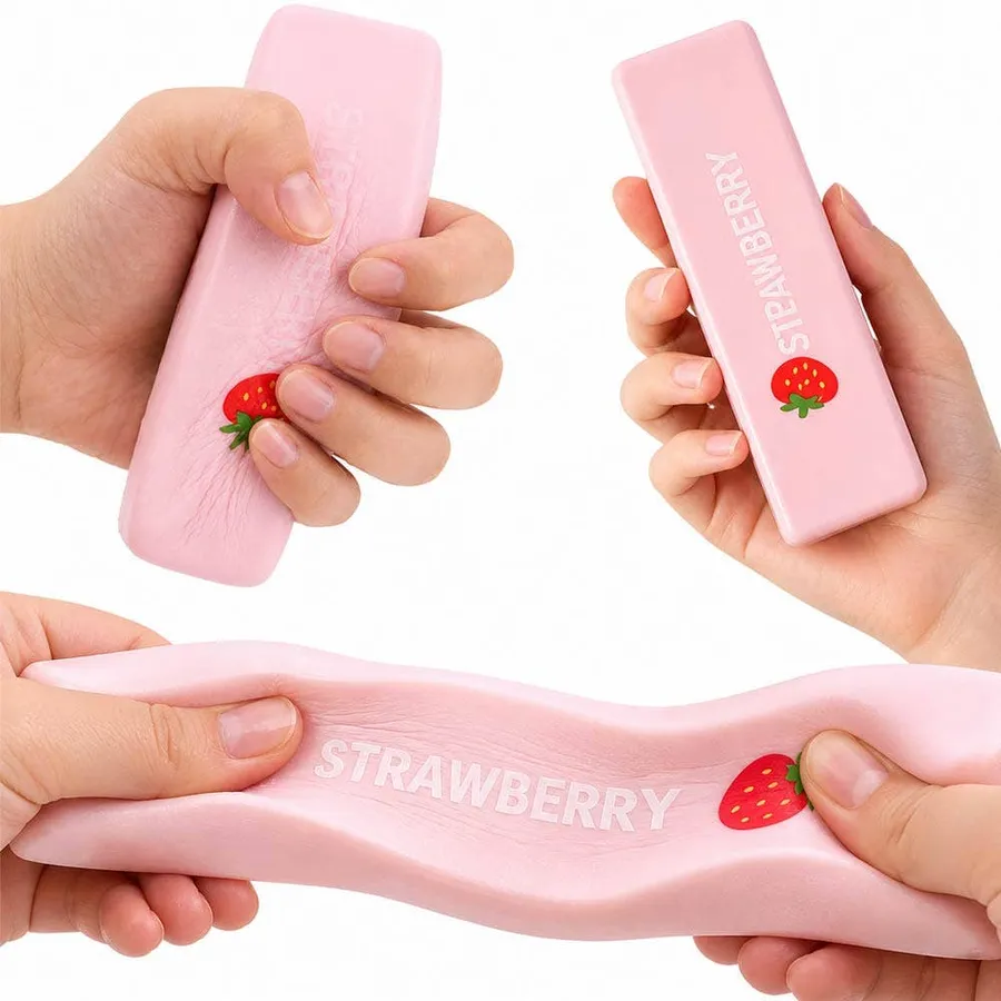 Stress Relief Strawberry Bar Kids Toy — wholesale Fidgets & Sensory by the case