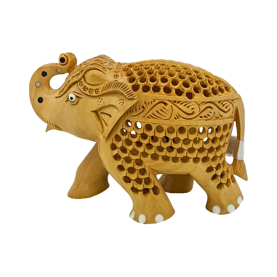 Handmade Wooden Carved Elephant Statue H Home Decores — wholesale Home & Décor by the case